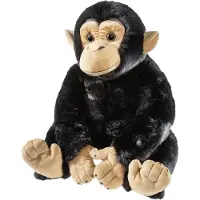 Heunec Misanimo Plüsch-Schimpanse 60cm - Plastikaugen, Waschbar