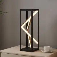 Stars of Light Tischlampe Penela, dimmbar, schwarz, für Wohn- / Esszimmer, Aluminium, Modern, Tischlampe