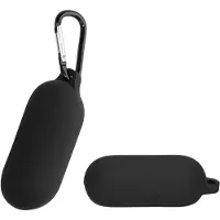 Kwmobile Schutzhülle für Sony WF-C700N Hülle - TPU Silikon Case für Kopfhörer Ladecase - stoßfestes Cover mit Karabiner - Schwarz