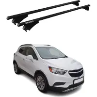 Omac Menabo Dachträger Grundtäger für Buick Encore 2012-2016 75kg Alu Schwarz 2 tlg