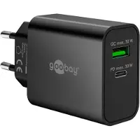 Goobay USB-C PD GaN Dual-Schnelladegerät 30 W, Ladegerät