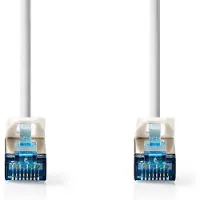 Nedis CAT6a-Netzwerkkabel - S/FTP - RJ45 Stecker - RJ45 Stecker - 10.0 m - Snagless - Rund - LSZH - Weiss - Label