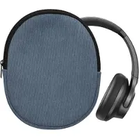 Kwmobile Hülle kompatibel mit Soundcore Q20i Tasche - Case für Headset aus robustem Cord und Neopren Stoff - Vintage Blue