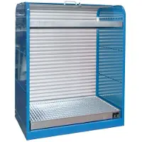 Bauer Gefahrstoff-Rollladenschrank, Typ RSG-3, blau RAL5012