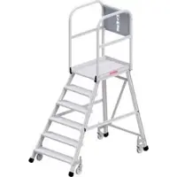Hymer Podesttreppe fahrbar, einseitig begehbar, 6 Stufen, Standhöhe 1,45 m