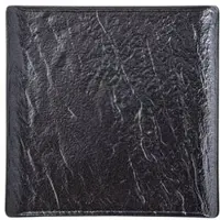 Wilmax Quadratischer Teller SlateStone Schwarz 17 x 17 cm Porzellan, 6er Set