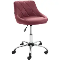 CLP Arbeitshocker Lazio drehbar mit Chromgestell bordeauxrot Material Kunstleder