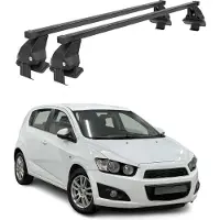 Menabo Dachträger Grundtäger für Chevrolet Aveo T300 2011-2020 50kg Schwarz 2x
