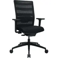Topstar Bürostuhl AirWork, mit Armlehnen, Auto-Synchronmechanik, Muldensitz, Netzrücken mit Lordosenstütze, ocker/schwarz