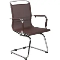 CLP Besucherstuhl Barnet Mesh mit Freischwinger Gestell braun