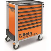Beta C2400S 8 Schubladen XL Werkzeugwagen mit 398 Werkzeugen Easy Foam Inlay Orange