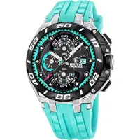 Festina F20755/7 Herrenuhr Chronograph Chrono Bike Silikon Azurblau
