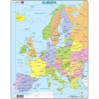 Larsen Puzzle - Europa Karte Spanisch - Lernspielzeug 37 Teile