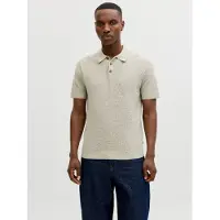 Jack & Jones Bluriley Poloshirt Bequemer Flachstrick aus Baumwolle, Klassischer, zeitloser Look, Vielseitiges Basic für jeden Tag