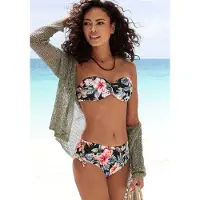 LASCANA Bügel-Bandeau-Bikini-Top "Salsa" mit tollem Blumenprint
