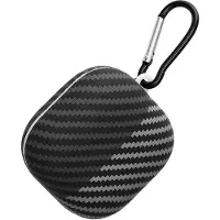 Kwmobile Aramid-Design Kopfhörer Schutzhülle kompatibel mit Beats Fit Pro Hülle - In-Ear Headphones-Hülle im Aramid-Look aus Kunststoff - Schwarz Grau