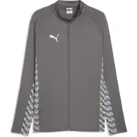 Puma teamLIGA26 Training Jacket Jr, Größe:116, Farben:Flat Medium Gray-White-Flat Light Gray