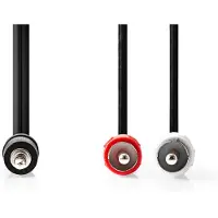 Nedis Stereo-Audiokabel - 3.5 mm Stecker - 2x RCA Stecker - Vernickelt - 10.0 m - Rund - Schwarz - Box