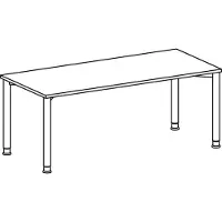 Geramöbel Schreibtisch 4-F Lichtgra 1800x800/, 680-800