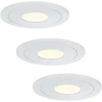 Paulmann Premium Einbauleuchten Set Daz starr LED 3x5,5W 30VA 230V/700mA 110mm Weiß m./Metall