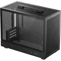 DeepCool CH160 PLUS, Small Form Factor (SFF), PC, Schwarz, micro ATX, Mini-ITX, Acrylnitril-Butadien-Styrol (ABS), Gehärtetes Glas, SPCC, 16,4 cm