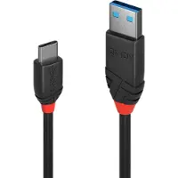 Lindy 36915, 0,5 m, USB A, USB C, USB 3.2 Gen 1 (3.1 Gen 1), 10 Gbit/s, Schwarz