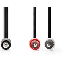 Nedis Stereo-Audiokabel - 3.5 mm Stecker - 2x RCA Stecker - Vernickelt - 5.00 m - Rund - Schwarz - Box