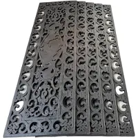 Jet-Line Stufenmatte Escalera aus Gummi Wetterfest Rutschhemmend 25 x 75 cm 5er-Set