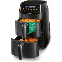 DS Produkte GOURMETmaxx FryUp XS Heissluftfritteuse Doppelkammer - Vertikal Airfryer 2x 2,5L