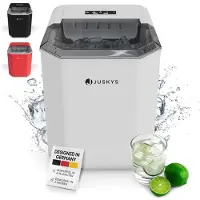Juskys Eiswürfelmaschine IceOracle - Eiswürfel in wenigen Minuten - 12 kg/Tag in 2 Größen - Weiß