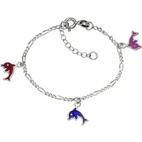 Zeeme Armband 925/- Sterling Silber Delfine