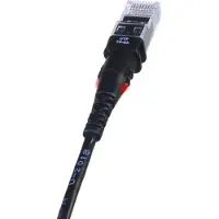 PatchSee TP-6A-U/8, 2,4 m, Cat6a, U/UTP (UTP), RJ-45, RJ-45, Schwarz