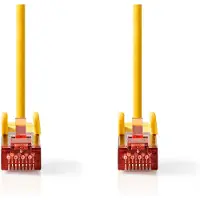 Nedis CAT6-Netzwerkkabel - RJ45 Stecker - RJ45 Stecker - S/FTP - 15.0 m - Rund - LSZH - Gelb - Label