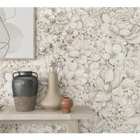 Marburg Vliestapete "Flower" matt geprägt Blattmotiv moderne Tapete für Wohnzimmer Schlafzimmer Küche