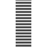 vidaXL Doppelrollo Schwarz 75x200 cm Stoffbreite 70,9 cm Polyester