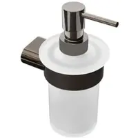 SAT Seifenspender Simply R PVD PVD Gun Metal/Milchglas SATDSIMR99GM