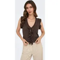 ONLY Stricktop "ONLNELLY SL V-NECK STRING CARDI KNT NOOS" Viskosemischung, V-Ausschnitt