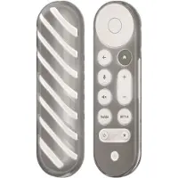 Kwmobile Fernbedienung Schutzhülle kompatibel mit Google TV Streamer 4K Hülle - transparente und weiche TPU-Hülle für TV Zubehör - Schwarz Transparent