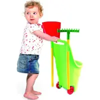 Paradiso Toys wagen mit Rechen und Schaufel 77 cm grün