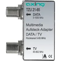 Axing TZU 21-65, Kabel-Splitter-/Verbinder, 5 - 1006 MHz, Silber, Metall, Männlich/Weiblich, A
