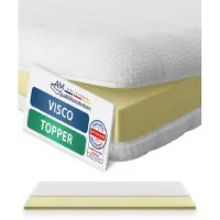 AM Qualitätsmatratzen | Basic Visco Topper | 90x200 cm| 6 cm hoch | Viscoelastische Matratzenauflage 90 x 200 | Memoryschaum Topper 6cm hoch | Germany | 90 x 200 cm
