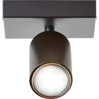 Brilliant schwarzer Wandspot JELLO | Deckenspot mit wechselbarem LED Leuchtmittel | 1x 4,5W 345 Lumen 3000 Kelvin | Metall