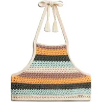 Superdry für Damen. W6011988A Mehrfarbiges gehäkeltes Trägertop (S), Lässig, Polyester, Ärmellos / Hosenträger