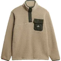 Superdry für Herren. M2014283A Fuji Popper beige Vlies (L), Lässig, Recyceltes Polyester, Nachhaltig