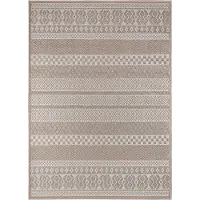 TT Home In-& Outdoor Teppich Wetterfest Balkon Küche Wohnzimmer Boho Rauten Design Größe 160 cm Rund