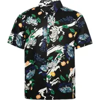 Superdry für Herren. M4010620A Hawaii-Hemd navy (L), Schwarz, Lässig, Modal, Kurzarm