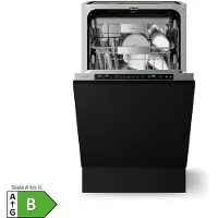 Klarstein Velaire Spülmaschine 45cm - Vollintegriert, 10 Plätze, 6 Programme, Leise 42 dB, B , AquaStop, Einbauspülmaschine, Geschirrspüler