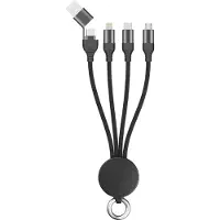 2GO 797363, USB A/USB C, USB C/micro-USB B/Lightning, Schwarz