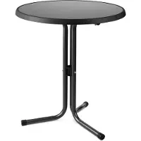 Beautissu Outdoor Stehtisch Emma, Ø60cm, 70 cm hoch, Anthrazit