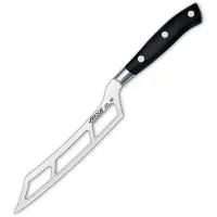 Jamon Serie Riviera - Käsemesser - Klinge aus Nitrum geschmiedetem Edelstahl 145 mm - HandGriff Polyoxymethylen (POM) Farbe Schwarz